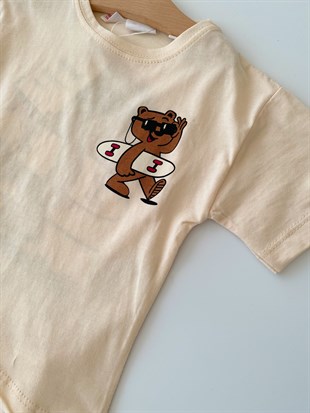 Bear Baskı T-shirt